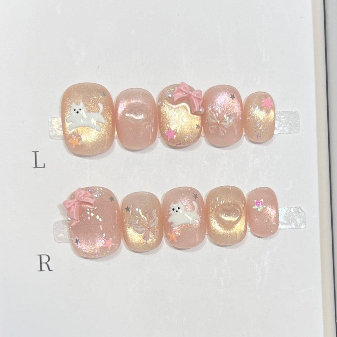 Dekoratives Press-On Nagelkunst Set Karnz