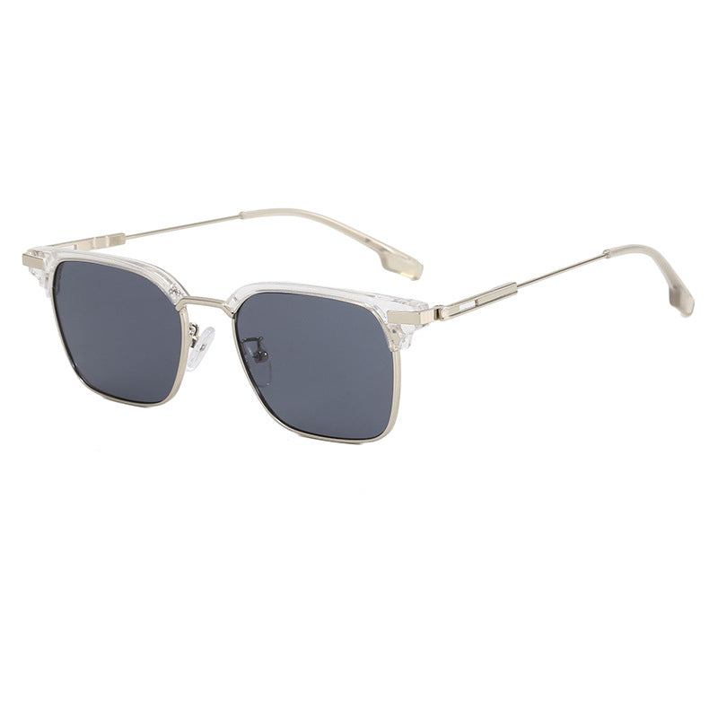 Damen quadratische Sonnenbrille mit leichtem Metallrahmen und breiten Bügeln Karnz