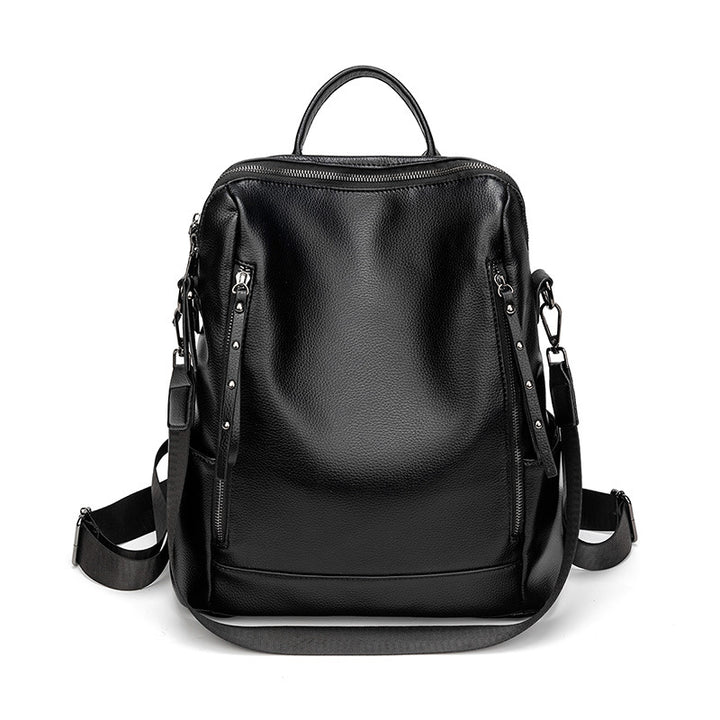 Strukturierter Leder Rucksack Karnz