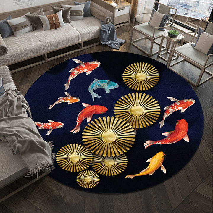 Dekorativer runder Fischdesign-Teppich