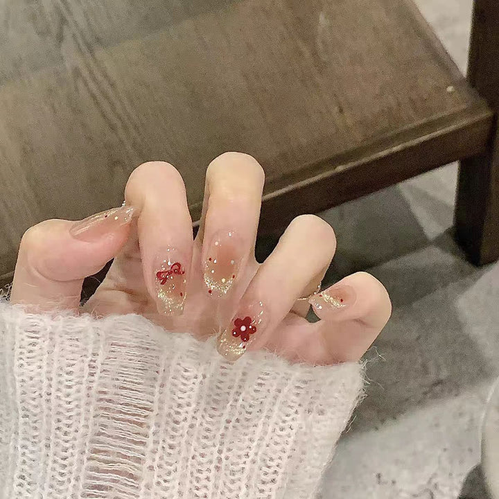 Dekorativer Blumen Druck-Nagelset Karnz