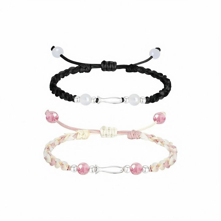 Verstellbares geflochtenes Perlenarmband Karnz
