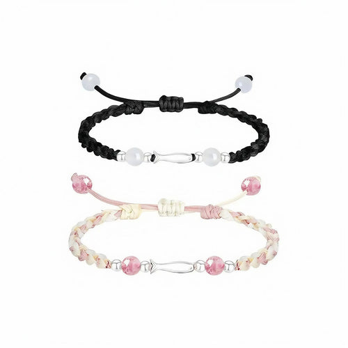Verstellbares geflochtenes Perlenarmband Karnz