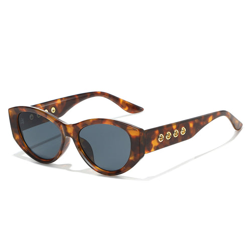 Cat-Eye Sonnenbrille mit dekorativen goldenen Akzenten Karnz