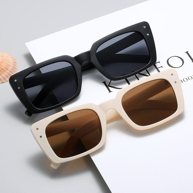 Damen modische Sonnenbrille im modernen rechteckigen Design Karnz