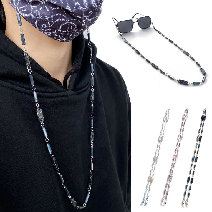 Elegante Edelstein Brille Kette Karnz