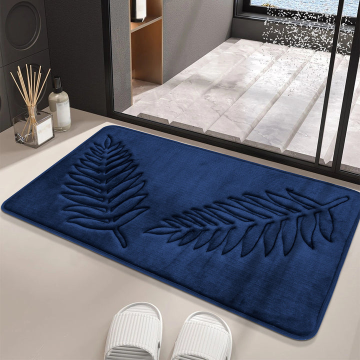 Weicher Plüsch-Blatt-Design-Badeteppich für das Badezimmer