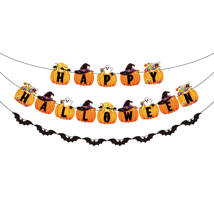 Halloween-Girlande mit Fledermaus-Motiv