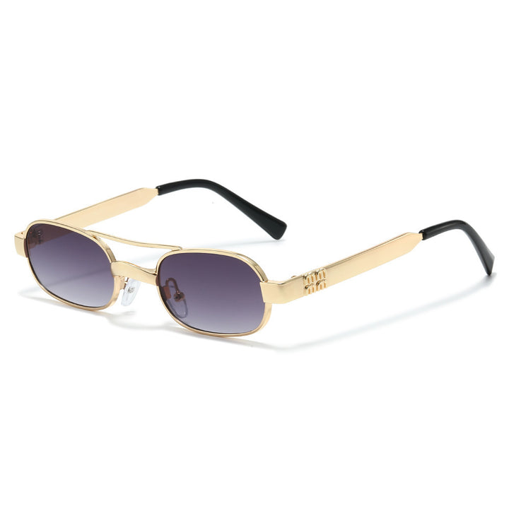 Stylische Minimalistische Oval Sonnenbrille Karnz