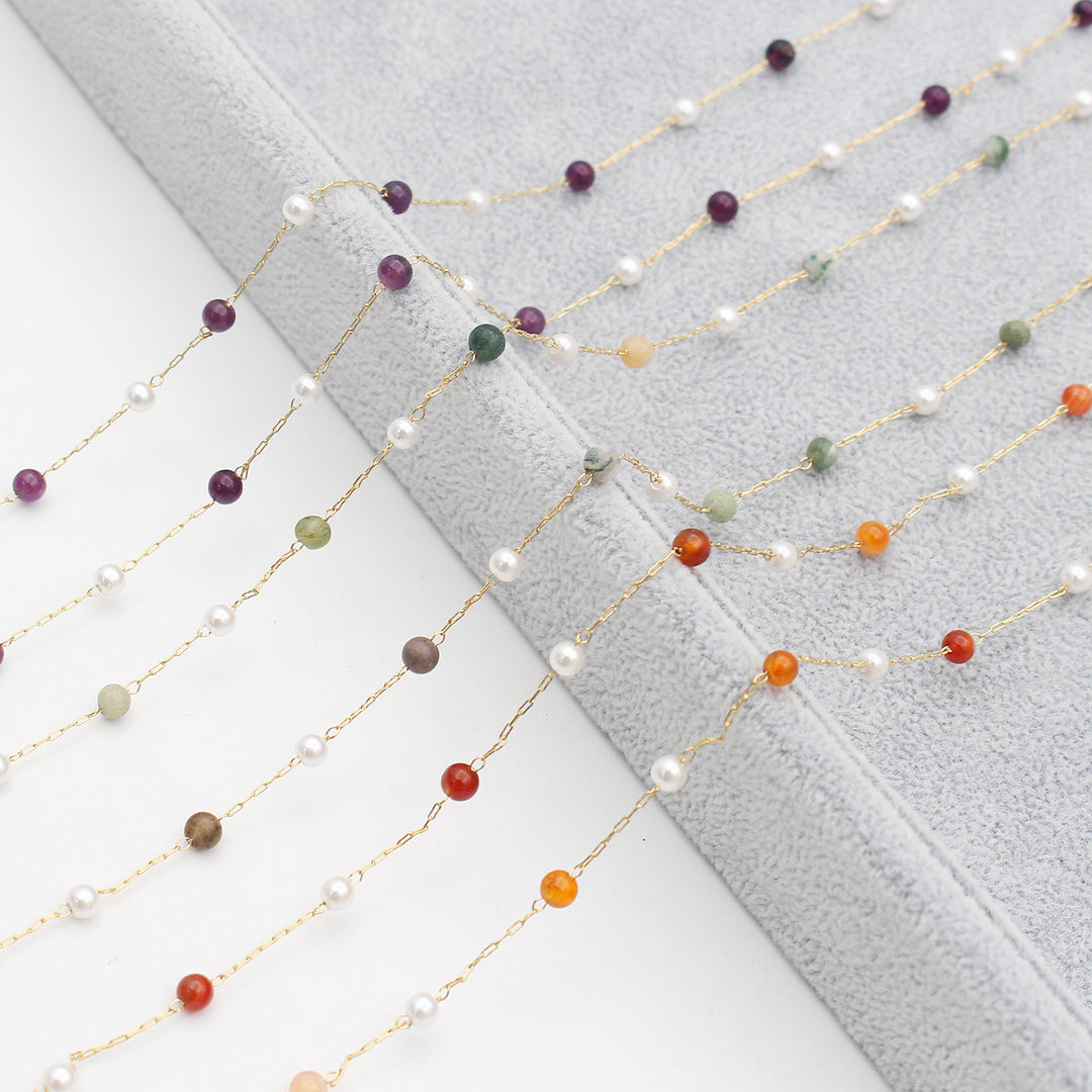 Elegante Mehrfarbige Brillenkette Karnz