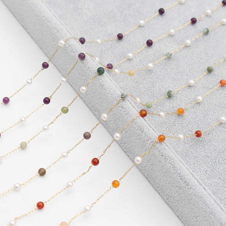 Elegante Mehrfarbige Brillenkette Karnz
