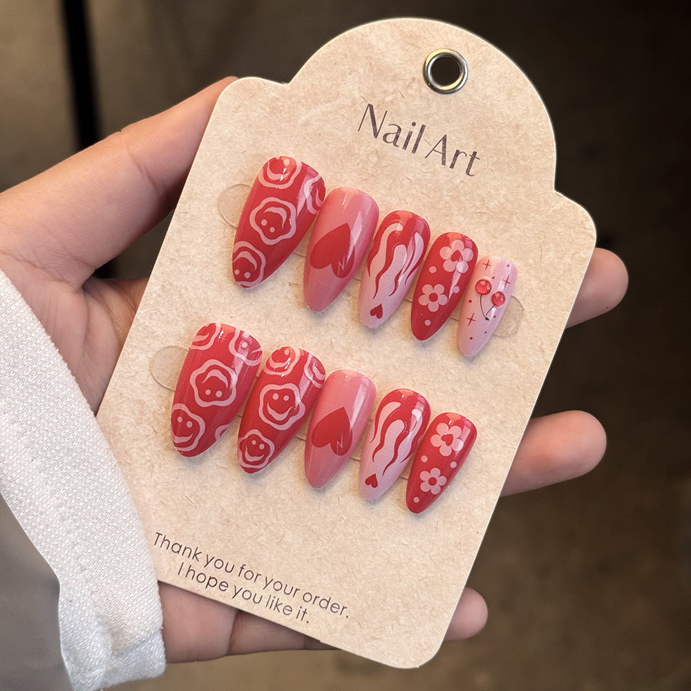 Künstlerisches Press-On Nageldesign-Set Karnz