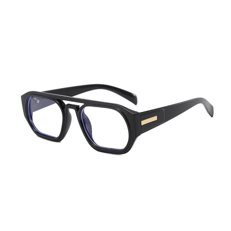 Damen modische rechteckige Brille mit elegantem Metallakzent Karnz