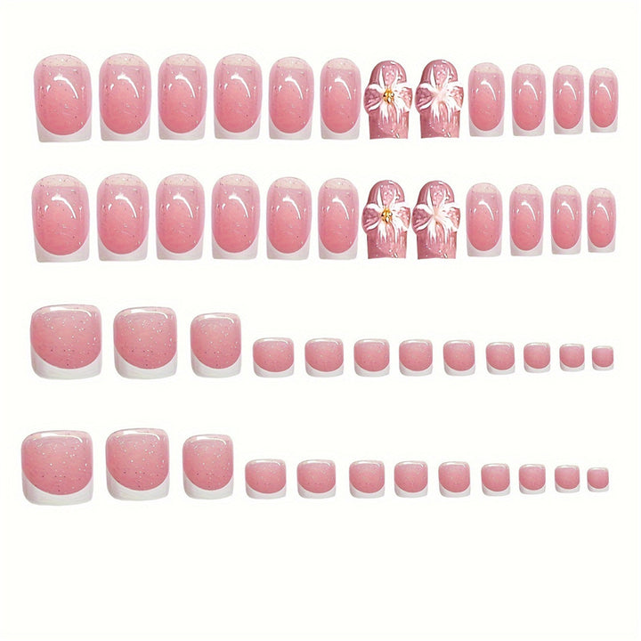 Elegantes Press-On Nagelkunst-Set Karnz