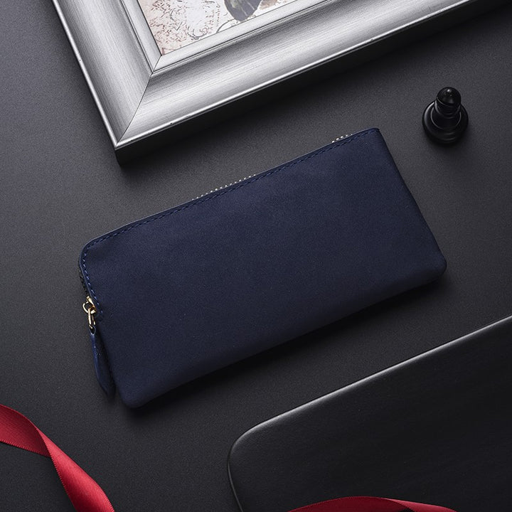 Premium Leder Reißverschluss Geldbörsen Organizer Karnz