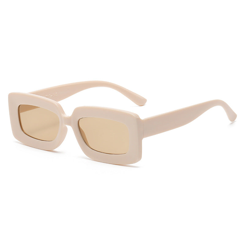Damen trendige quadratische Sonnenbrille mit elegantem Kunststoffrahmen Karnz