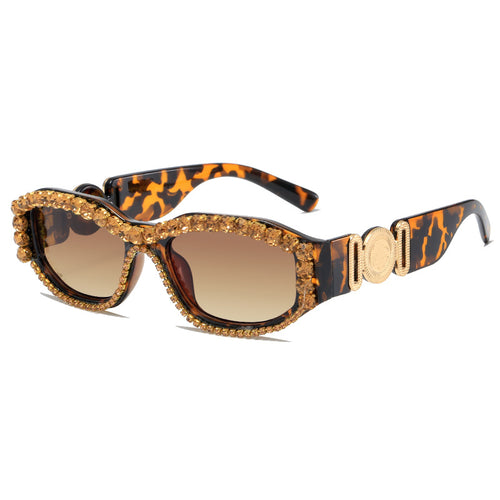 Damen Glamouröse Sonnenbrille mit funkelnden Akzenten Karnz