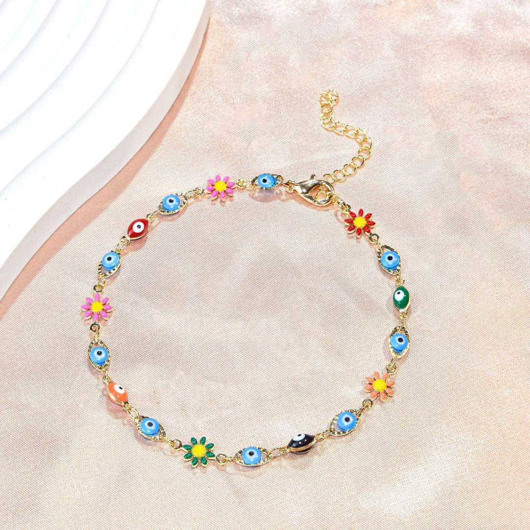 Farbenfrohes bösen Blick Charm Armband Karnz 1788164354
