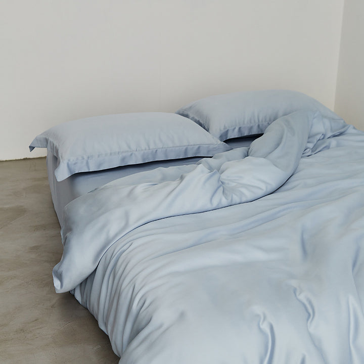 Luxus-Baumwollsatin-Bettgarnitur mit seidig-weichem Soft-Touch und Hotelverschluss