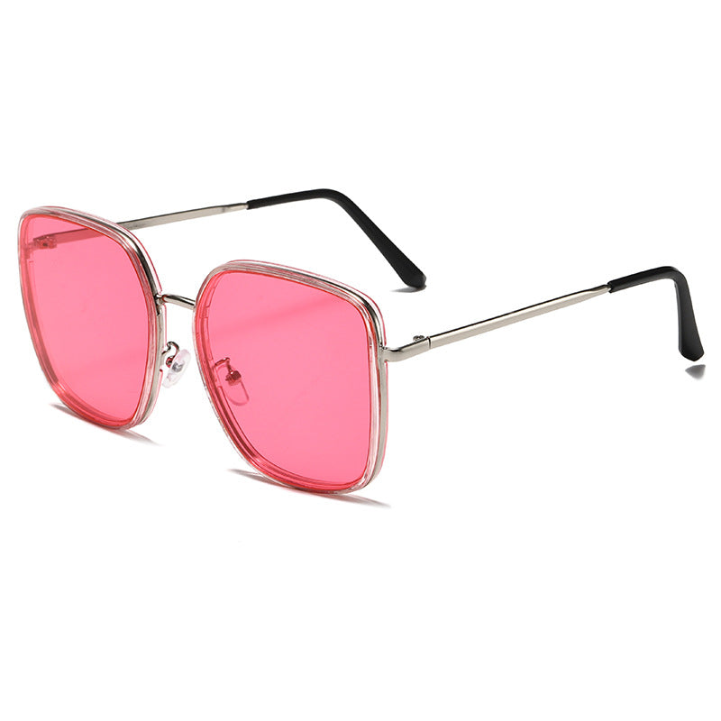 Damen quadratische Sonnenbrille mit luxuriösem Metallrahmen und UV-Schutz Karnz