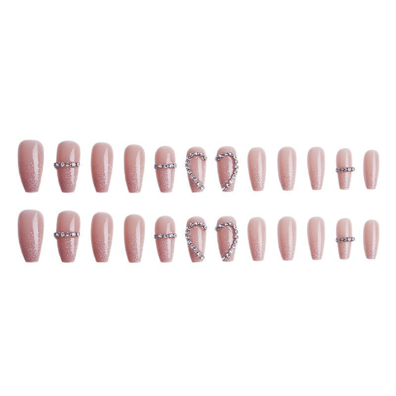 Glamouröse mit Strass verzierte Press-On Nagelset