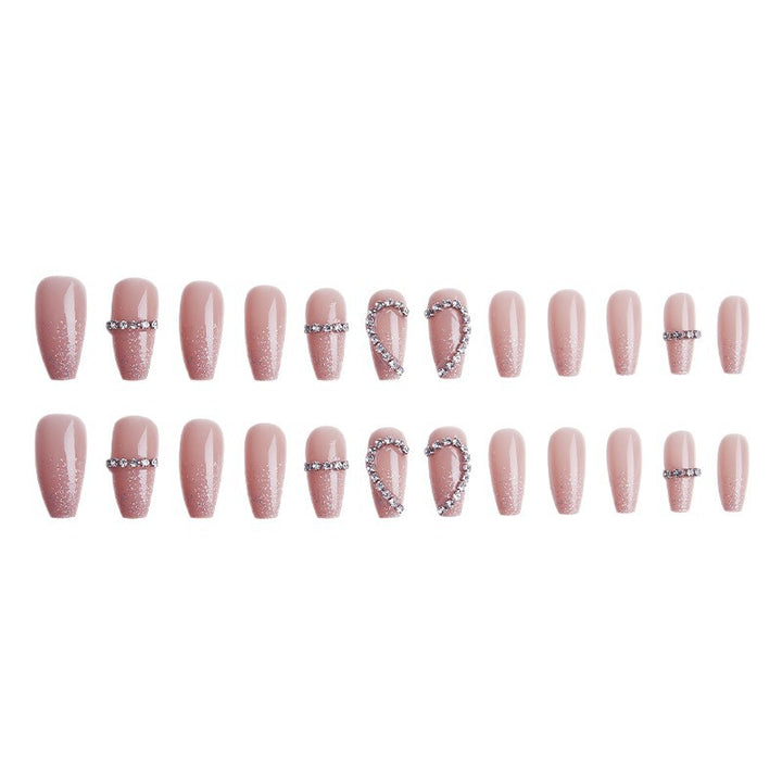 Glamouröse mit Strass verzierte Press-On Nagelset
