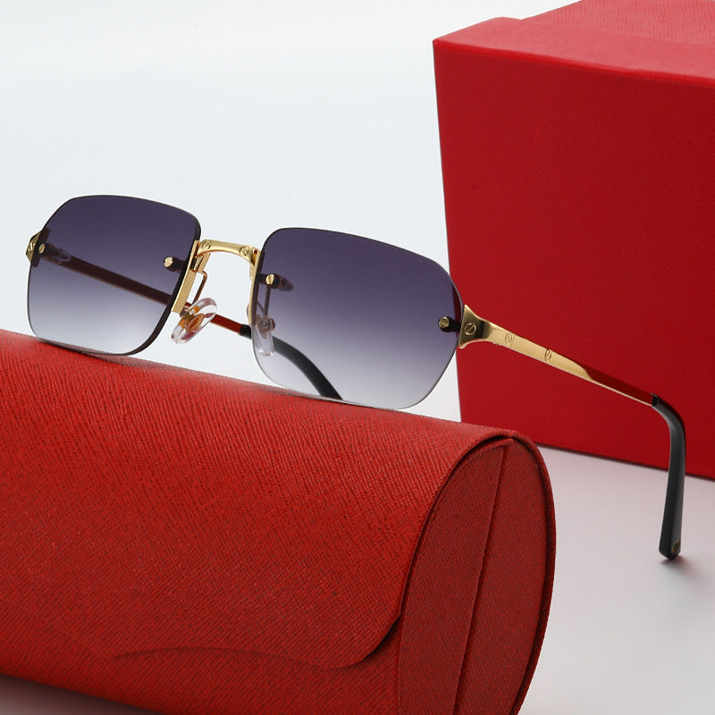 Damen elegante modische Sonnenbrille mit hochwertigem Metallrahmen Karnz