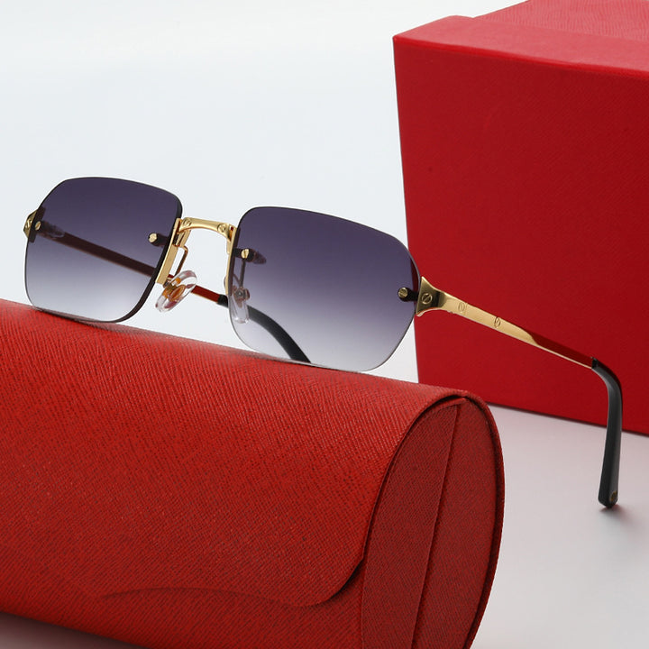 Damen elegante modische Sonnenbrille mit hochwertigem Metallrahmen Karnz