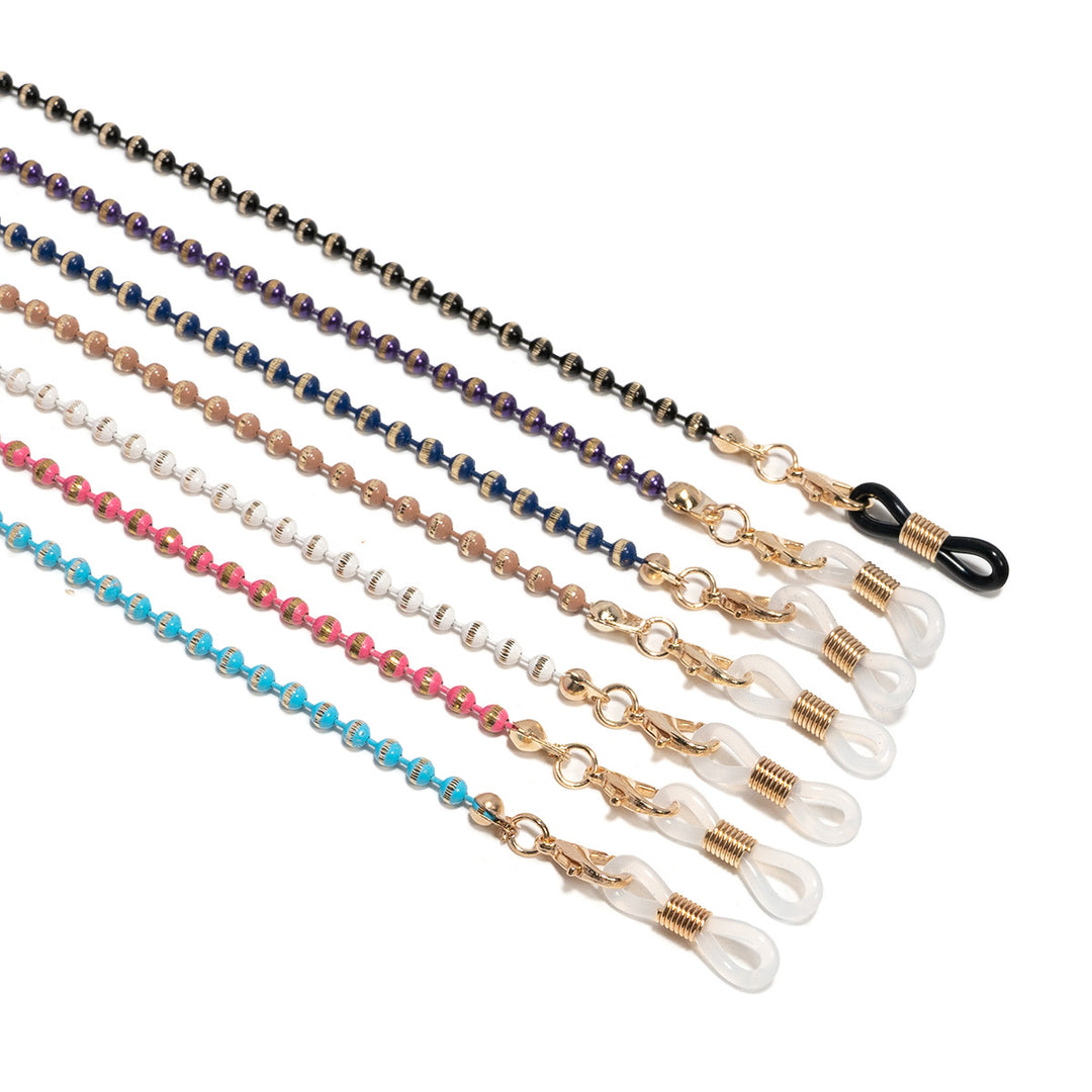 Elegante Perlen Brillenhalter Kette Karnz