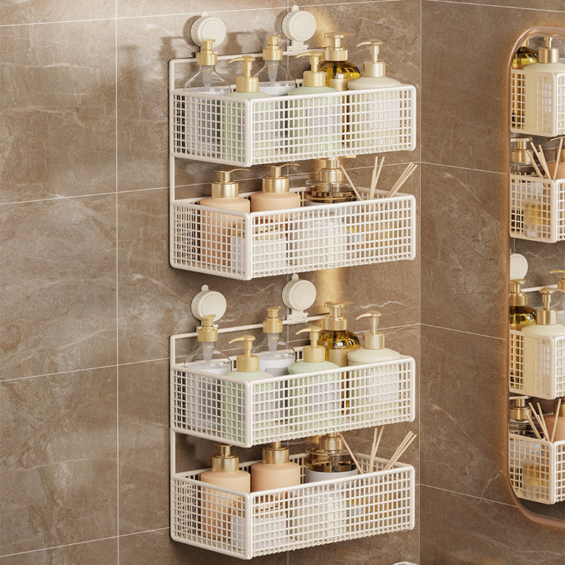 Saugmontierter Doppel-Mesh-Duschcaddy Organizer