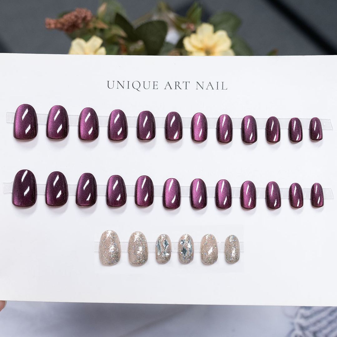 Hochglanz Press-On Nagelkunst