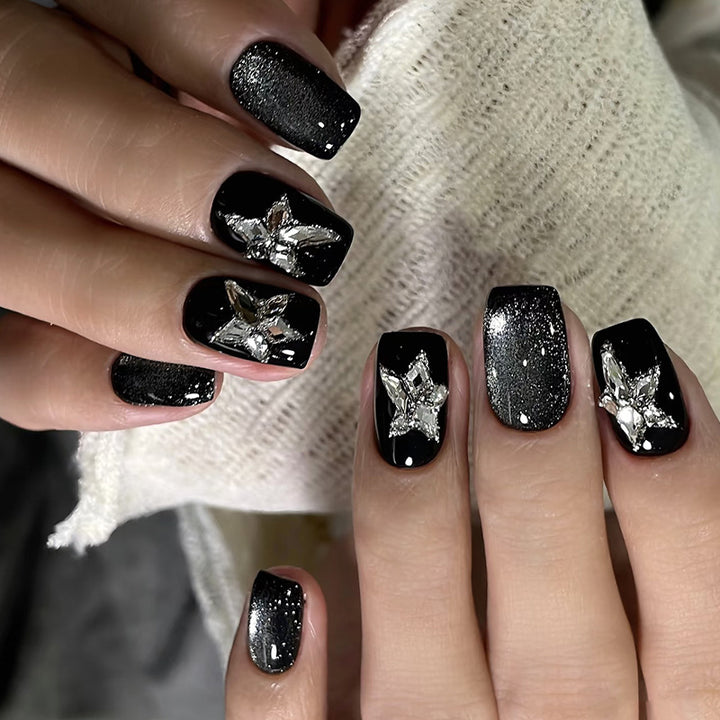 Glamouröse Künstliche Nagelspitzen mit Strass-Details Karnz