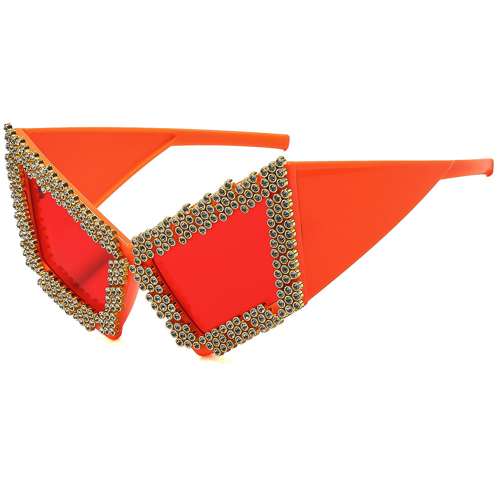 Damen Sonnenbrille im extravaganten Design mit luxuriösem Strassbesatz Karnz