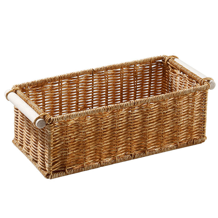 Unisex Rechteckiger Korb aus geflochtenem Naturmaterial Karnz