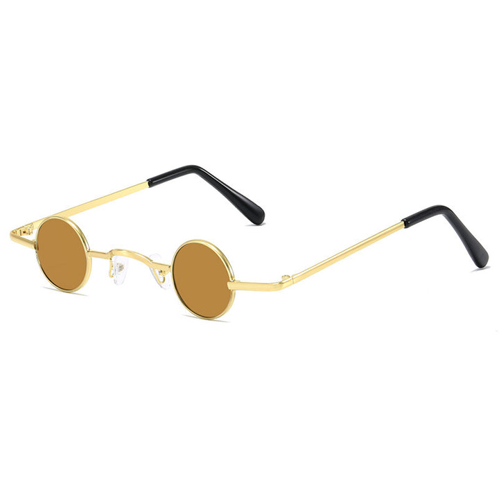 Retro-inspirierte runde Metallrahmen-Sonnenbrille Karnz