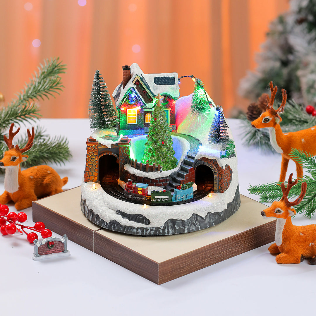 LED Licht-up Weihnachtsdorf Anzeige Karnz