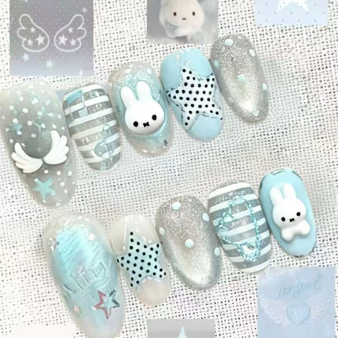Verspieltes Hasen-Nagelkunst-Set Karnz