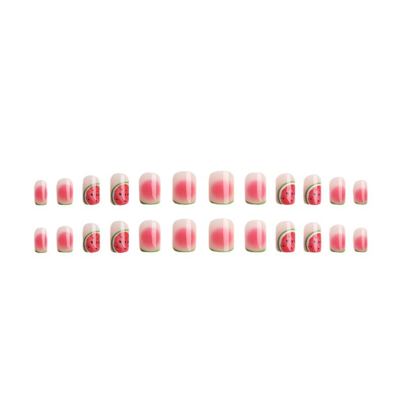 Kreatives Kunstnagelset mit Wassermelonen-Motiv Karnz