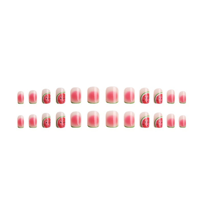 Kreatives Kunstnagelset mit Wassermelonen-Motiv Karnz