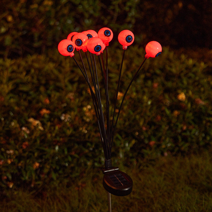 Gruselige Gartenlichter mit Augen-Motiv Karnz