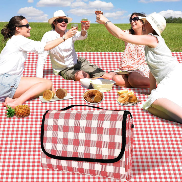 Damen Faltbare Picknickdecke mit Tragetasche Karnz