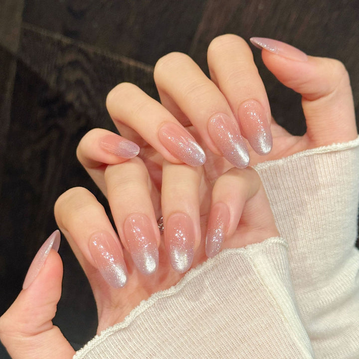 Ombre Glänzendes Press-On-Nagelset