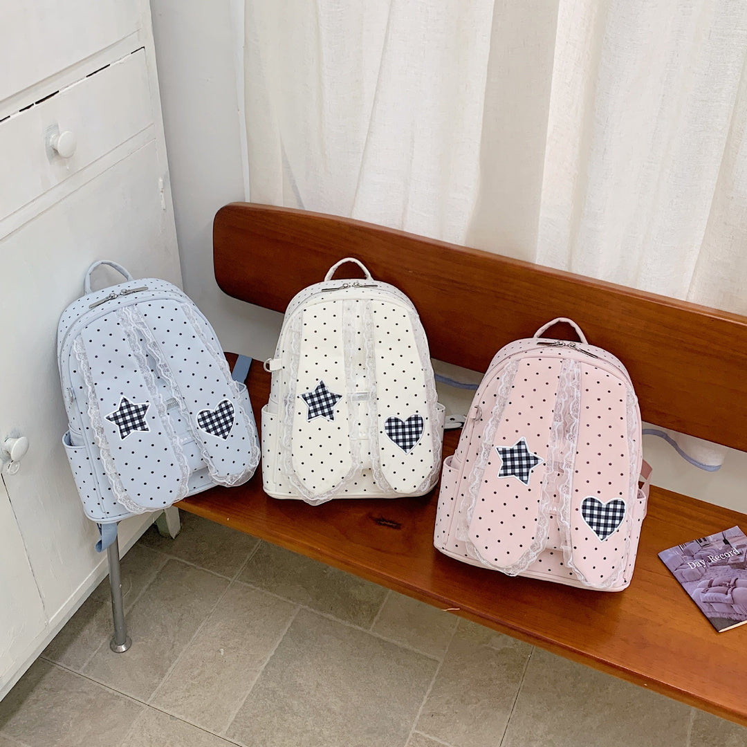 Modische Pünktchen Rucksack Karnz