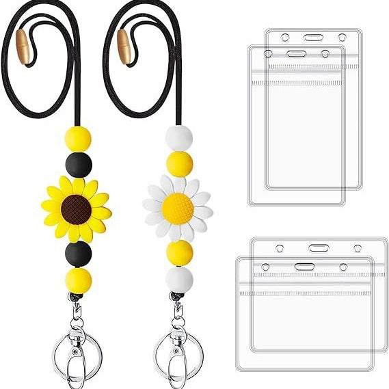 Dekorative Perlen-Lanyard mit ID-Halter Karnz