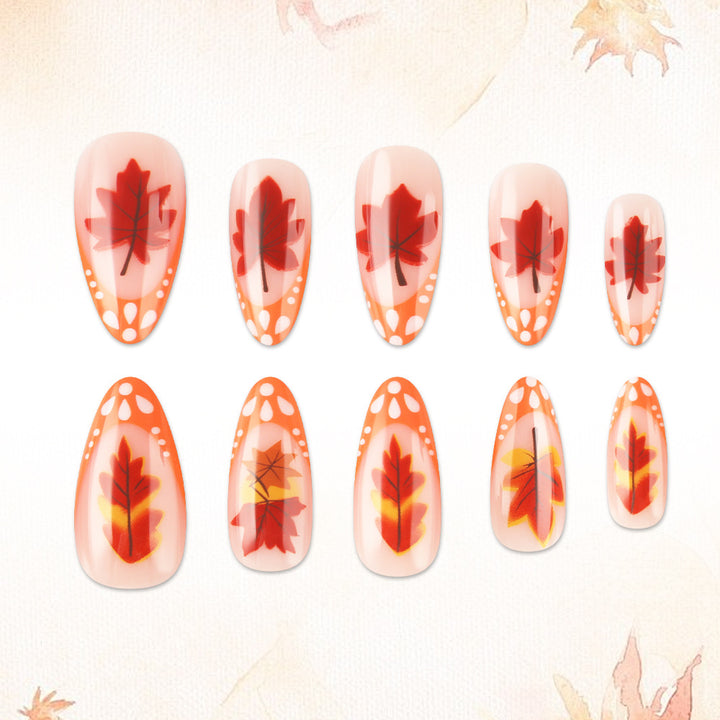 Herbst-Themen Gel-Nagelverlängerungen Karnz