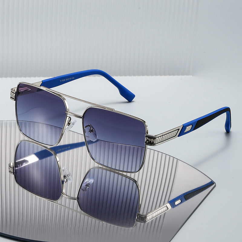 Damen modische quadratische Sonnenbrille mit stylischen Gummibügeln Karnz