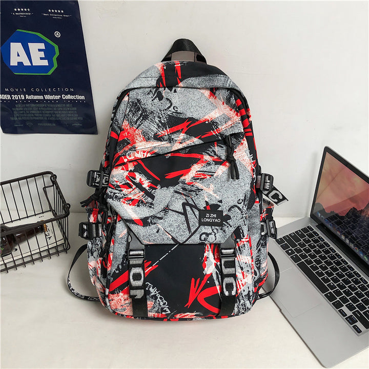 Stylischer Grafikdruck-Rucksack Karnz