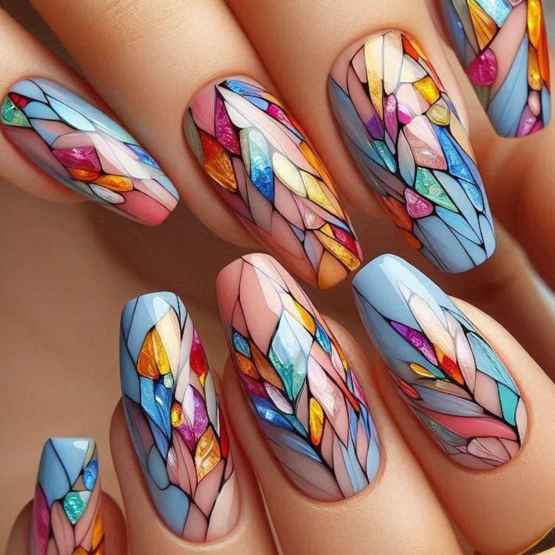 Künstlerisches Glasmalerei Nagelkunstset Karnz