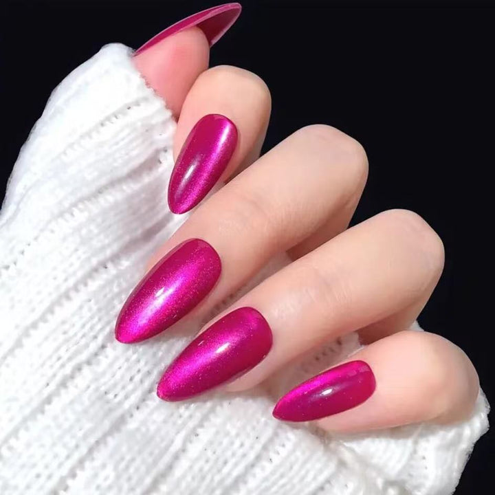 Langhaltendes glänzendes Press-On-Nagelset Karnz