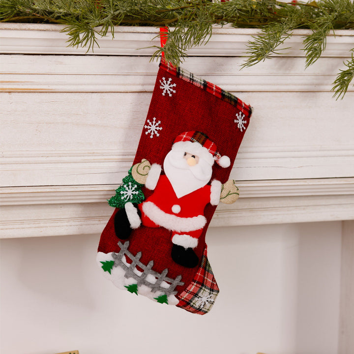 Lustiger Weihnachtsstrumpf mit Rentier-Motiv Karnz